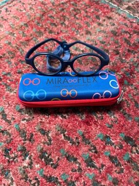 Mira Flex Baby Lux Navy Blue Flexible Glasses Frames with Case